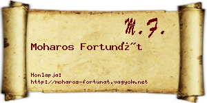 Moharos Fortunát névjegykártya